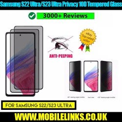 Samsung S22 Ultra/S23 Ultra Privacy 10D Tempered Glass - 100% Privacy Guaranteed